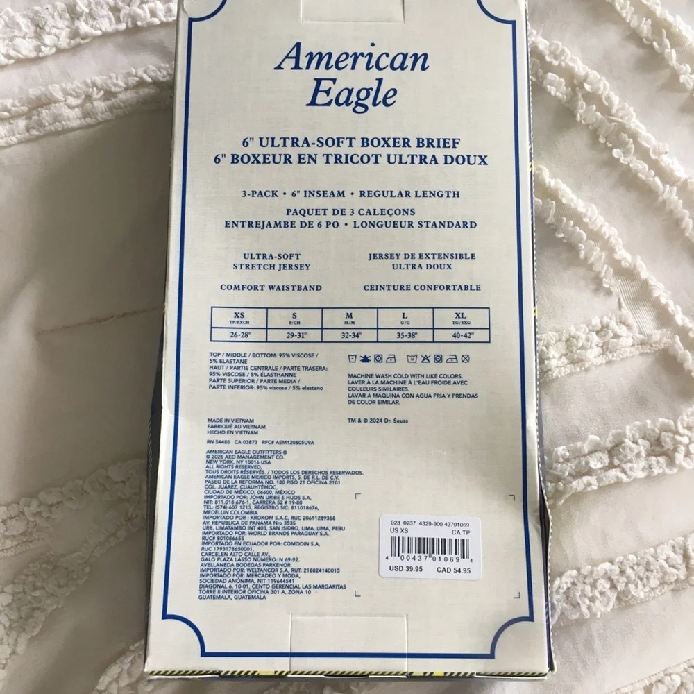 American Eagle Outfitters Boxer Brief 3-Pack – Blue, Green, Black